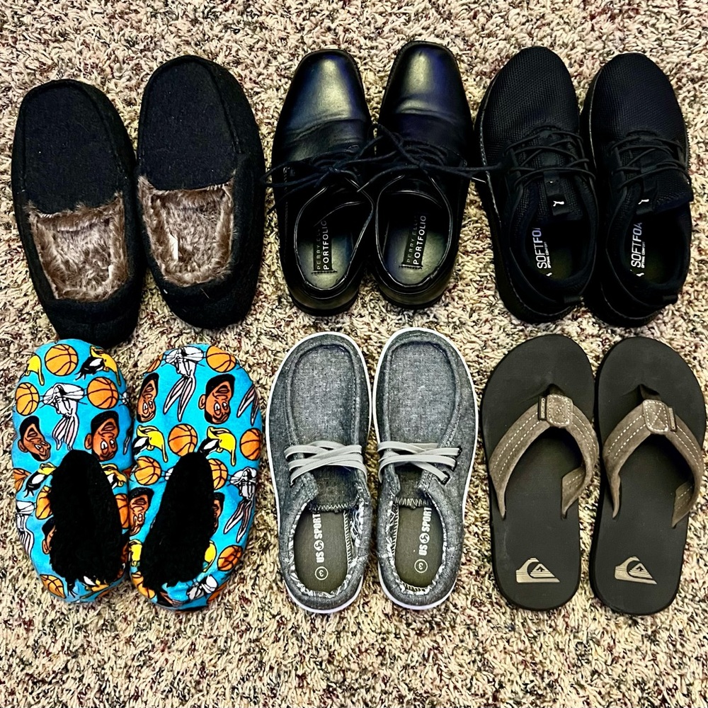 Lot of Boys size 2 shoes and slippers